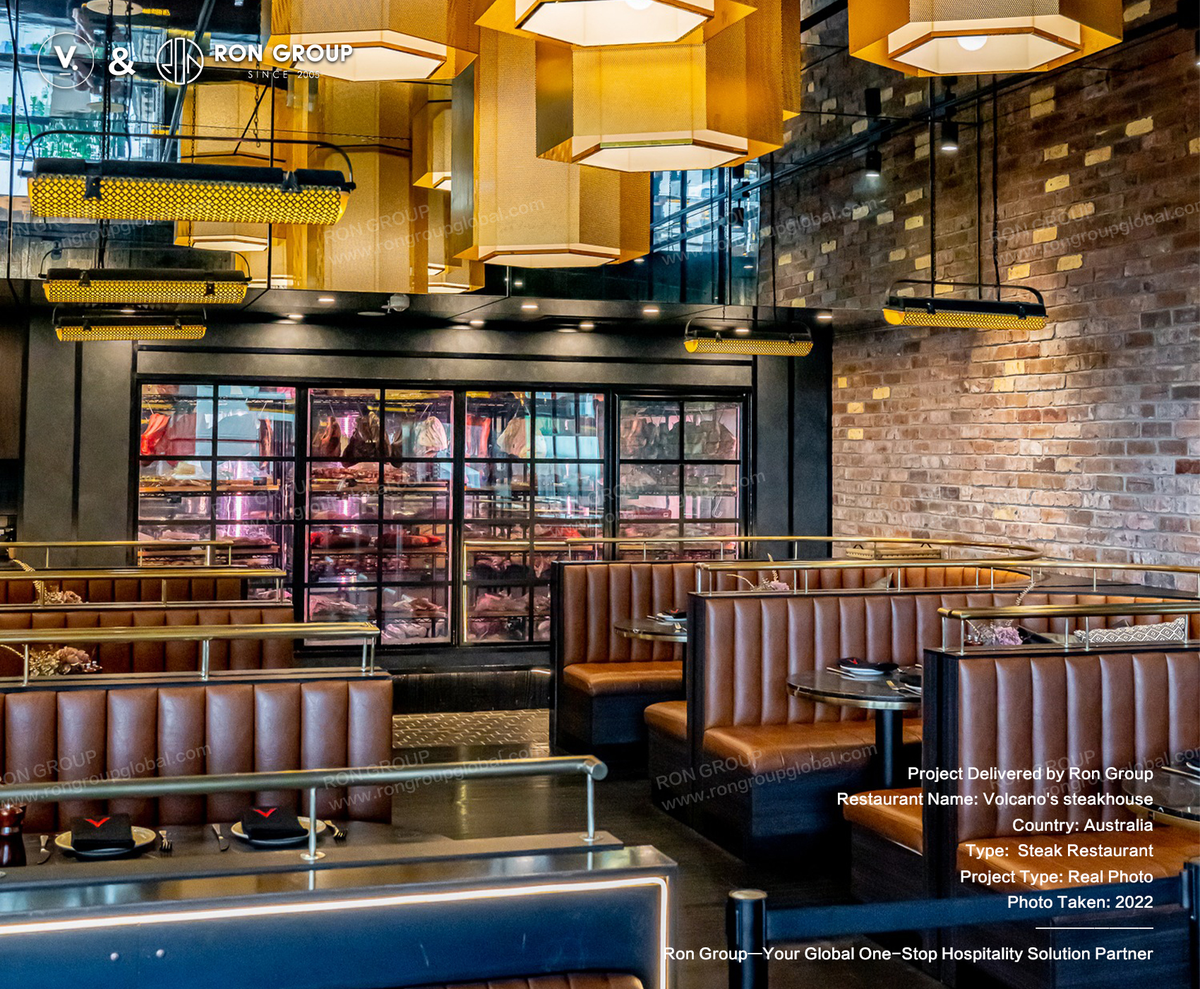 Volcano's Steakhouse: A Warm Industrial Steakhouse Interior Built for Comfort, Capacity and Brand Impact