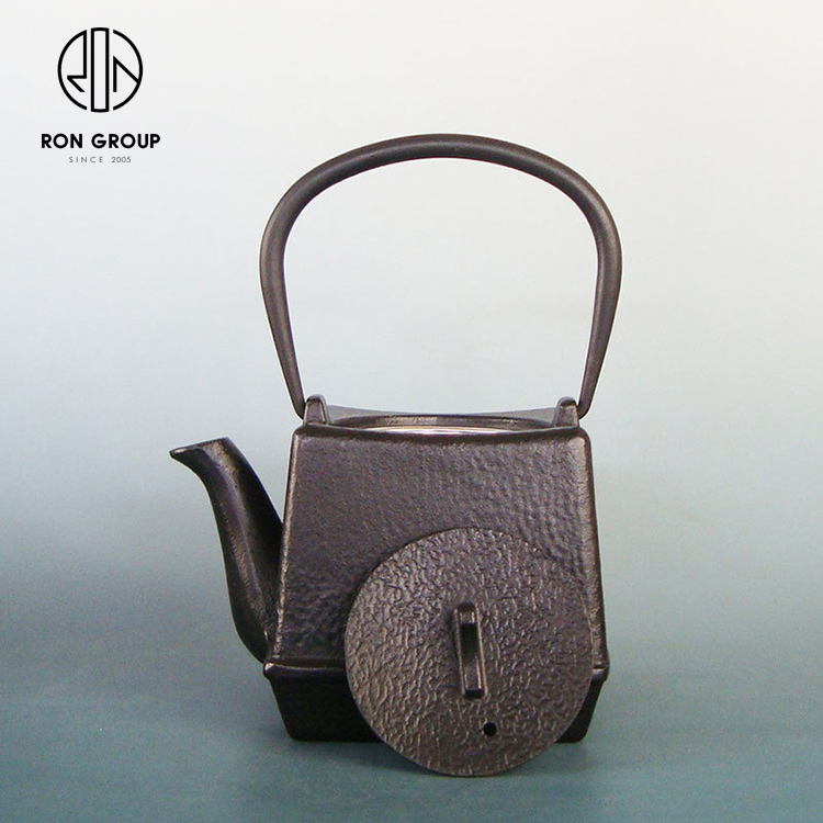 Hot selling restaurant used stainless steel strainer cast iron square tea pot