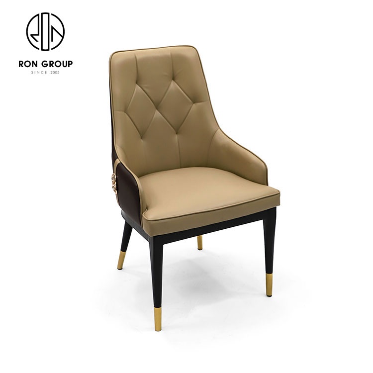 Wholesale Modern Restaurant Furniture High back comfortable leather dining chair for home restaurant