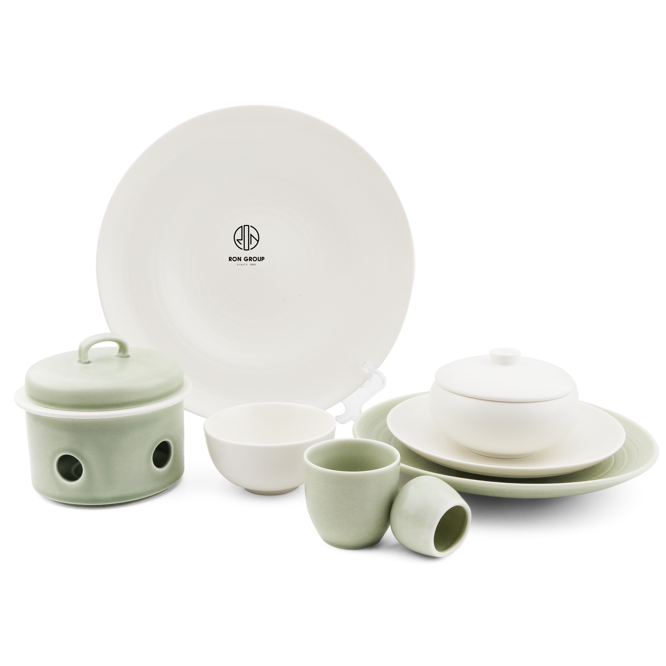 Good hotel korean food serving tableware custom white restaurant ceramic salad bowl