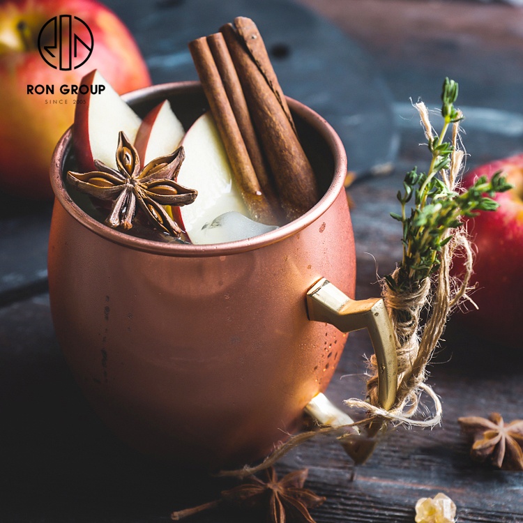 Best Sales hammered style customized packing Stainless Steel pure 16oz real copper moscow mule drinkware mugs with Brass Handle