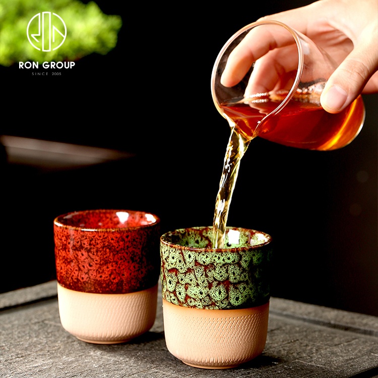 Good quality cheap price personalized vintage color stoneware 180ml ceramic cups