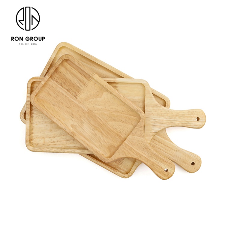 Cheap hotel oak wood dinner serving dish wholesale restaurant party plates