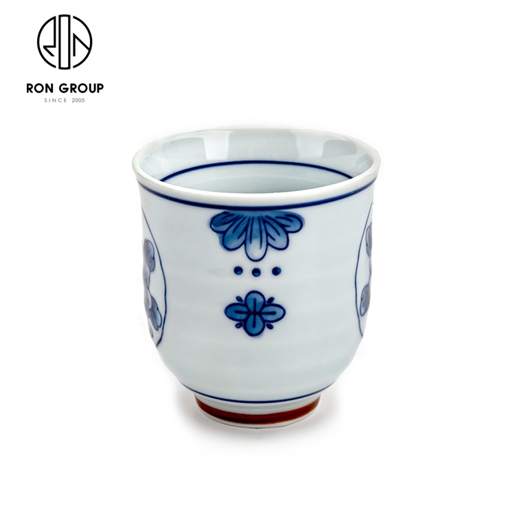 Hot Sale Low MOQ Japanese Style Restaurant Household Hotel Hand Painted Porcelain Milk Water Tea Cups Ceramic Mug Without Handle