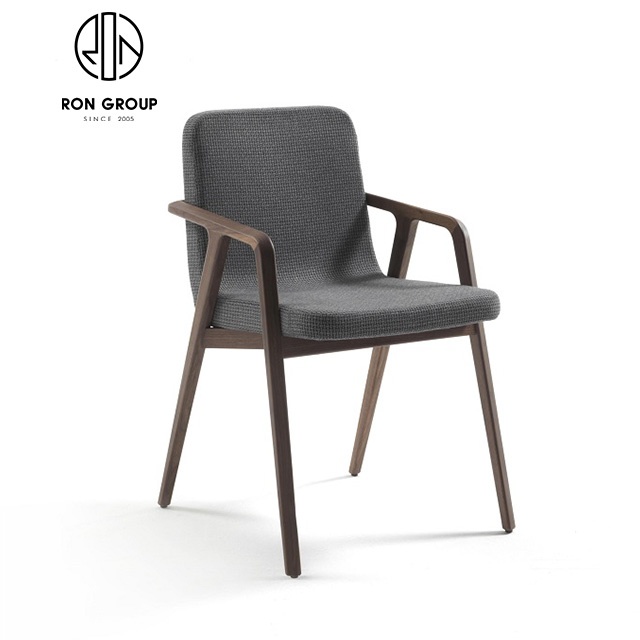 High Quality Cheap Price Nordic French Buffet Hotel Restaurant Dinner Velvet Upholstered Fabric Wood Chair Dining Room Furniture