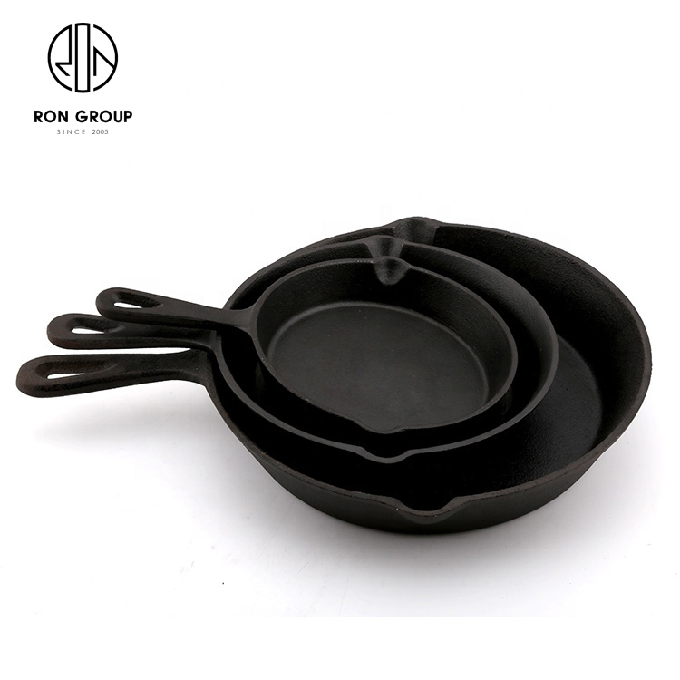 Skillet Non Stick Frying Pans Kitchen Lightweight Round Portable Cast Iron Pre-seasoned Home Best Seller 6/8/10/12 Inch Support