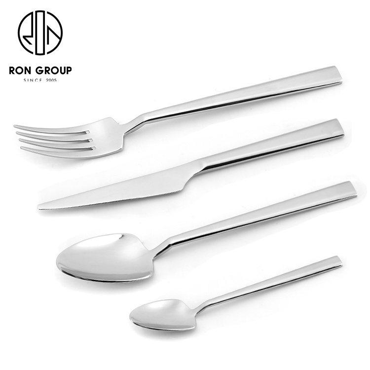 Wholesale High Quality Restaurant Stainless Steel 304 Silver Cutlery Set Knife, fork and Spoon Set