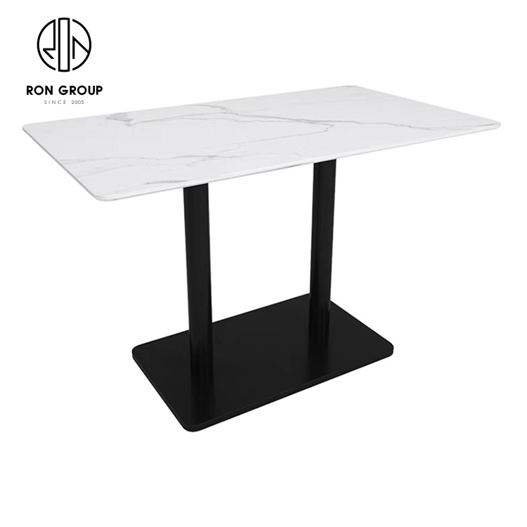 Hot selling customize size multi-style pub bar dinning table fast food restaurant slate table
