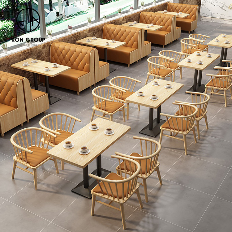 Wholesales good price durable industrial iron leg mdf plywood fast food restaurant dinning wooden table