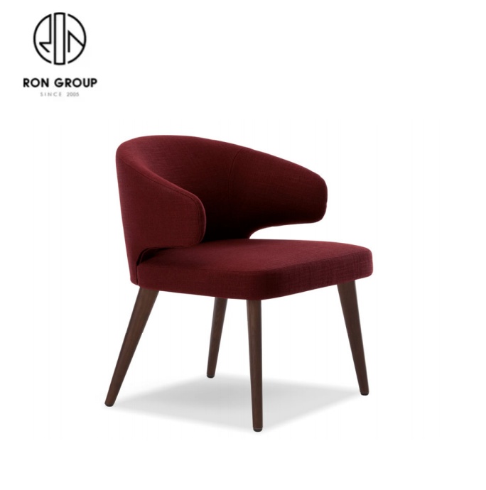 Luxury bottom tufted dining chair for restaurant modern wood dining chairs with arm