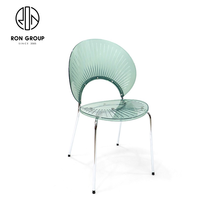 Lightweight Waterproof White & Black Chair ABS Acrylic Stackable Home Furniture for Events Parties Hotels