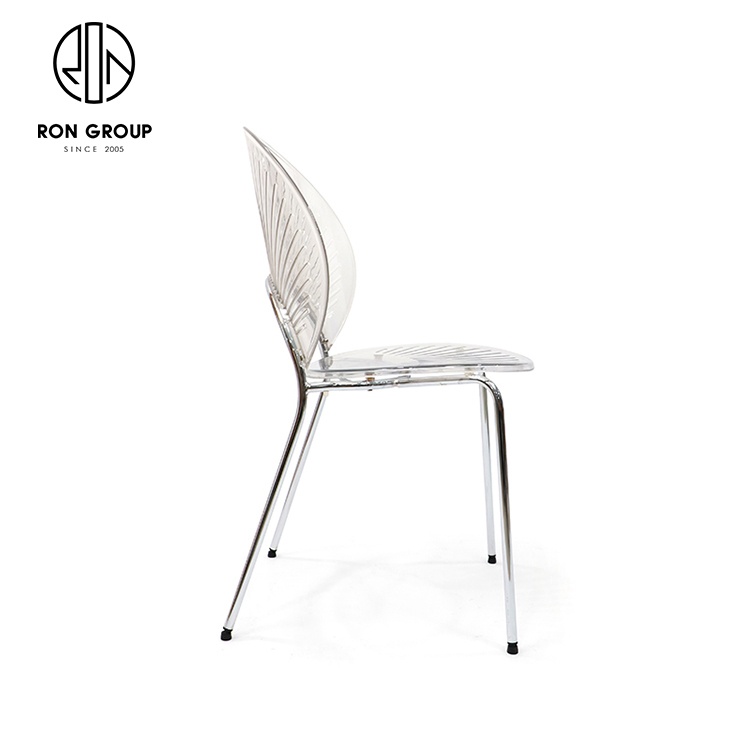 Lightweight Waterproof White & Black Chair ABS Acrylic Stackable Home Furniture for Events Parties Hotels