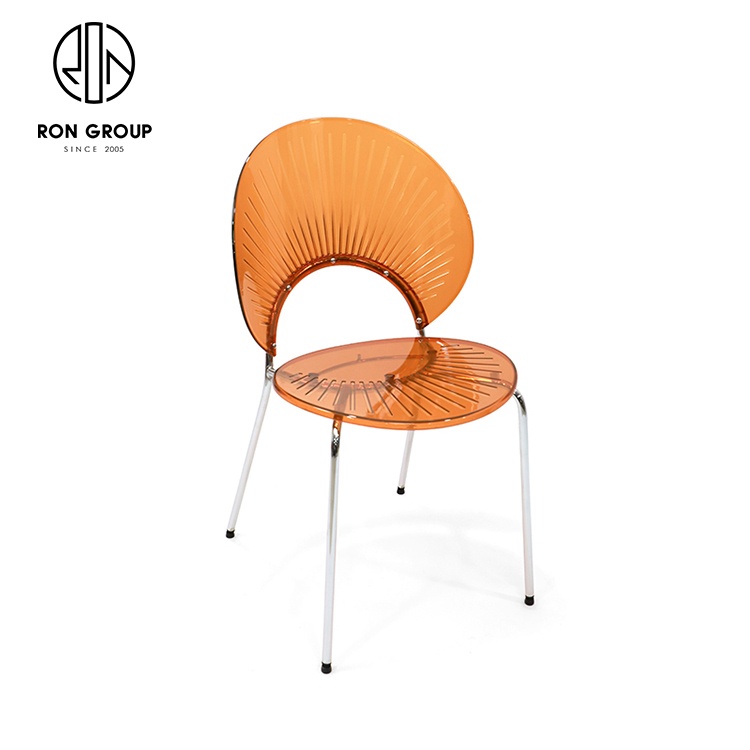 Lightweight Waterproof White & Black Chair ABS Acrylic Stackable Home Furniture for Events Parties Hotels
