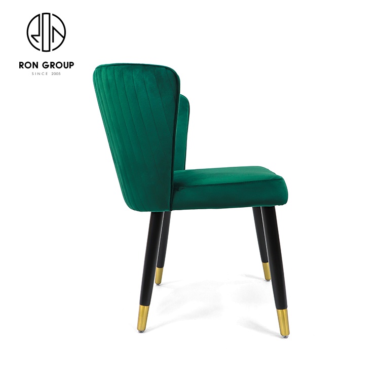 Modern Design Green Leather Dining Chair Comfortable Upholstered Soft Chair for Home or Hotel/Restaurant Hot Sale