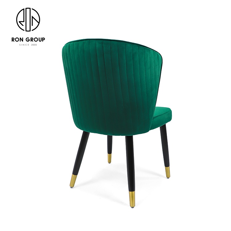 Modern Design Green Leather Dining Chair Comfortable Upholstered Soft Chair for Home or Hotel/Restaurant Hot Sale