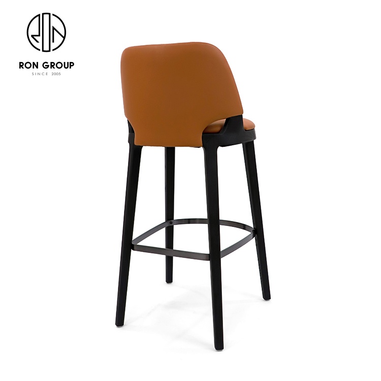 High Quality PU Soft Bar Chair Modern Iron High Bar Stool for Pub Cafe Restaurant Hall Dinning Furniture