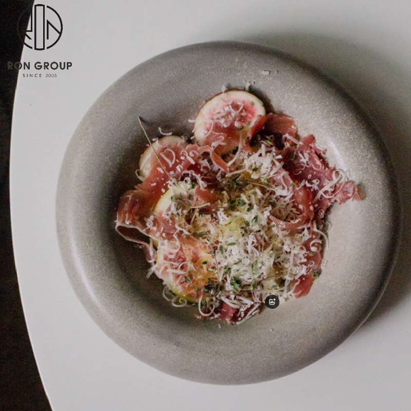 Modern Creative Ceramic Salad & Dessert Plate for Commercial Dining