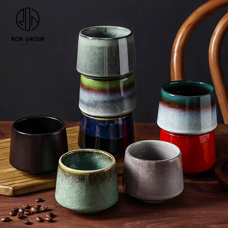 Handmade 150ml Classic Porcelain Teacup & Coffee Mug - Handleless Kiln Glazed Collection