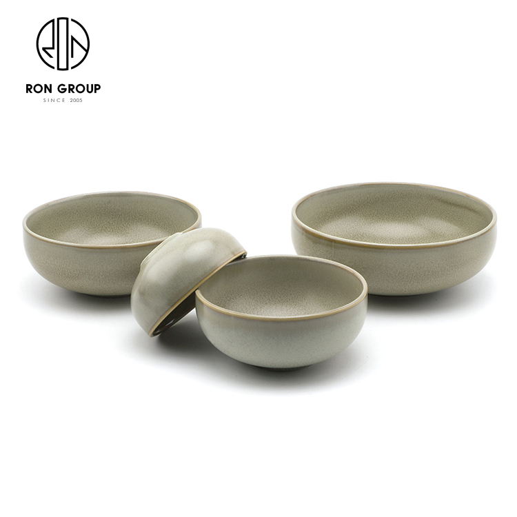 Wholesales Green Modern Matte Celadon Melamine Salad Bowl for High-Traffic Restaurant Service