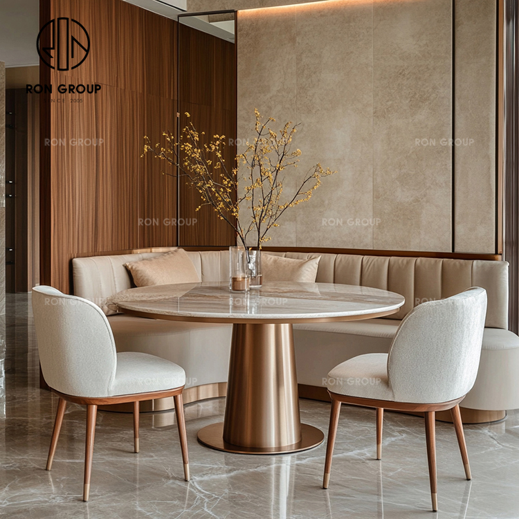 Modern Velvet Integrated Restaurant Furniture Set