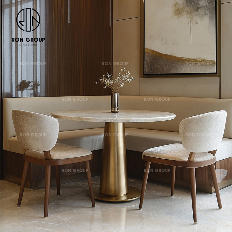 Modern Velvet Integrated Restaurant Furniture Set