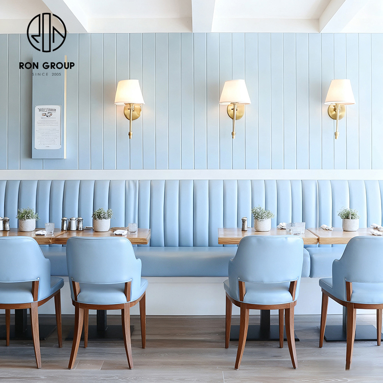 Modern Sky Blue Integrated Restaurant Furniture Set