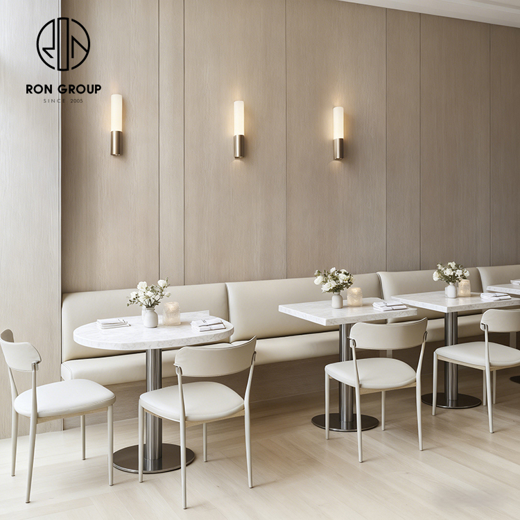 Nordic White Leather Integrated Furniture Set