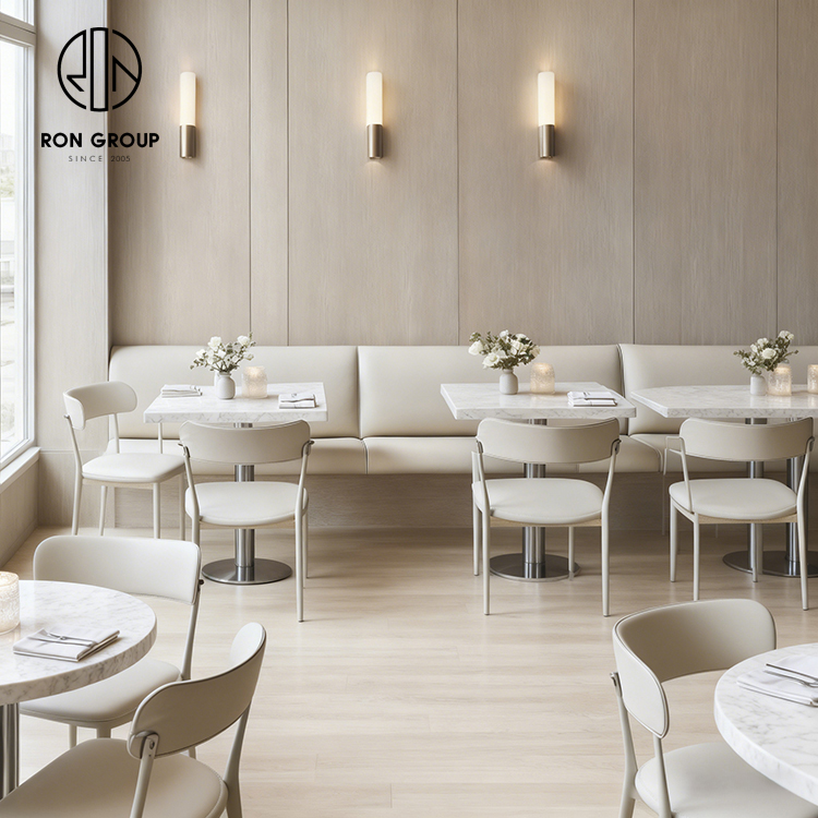 Nordic White Leather Integrated Furniture Set