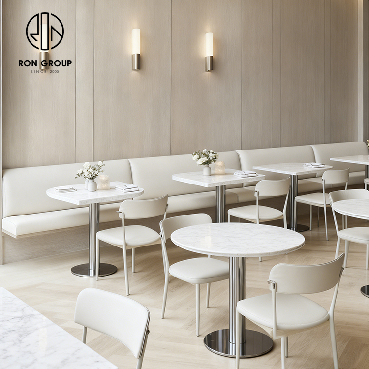 Nordic White Leather Integrated Furniture Set