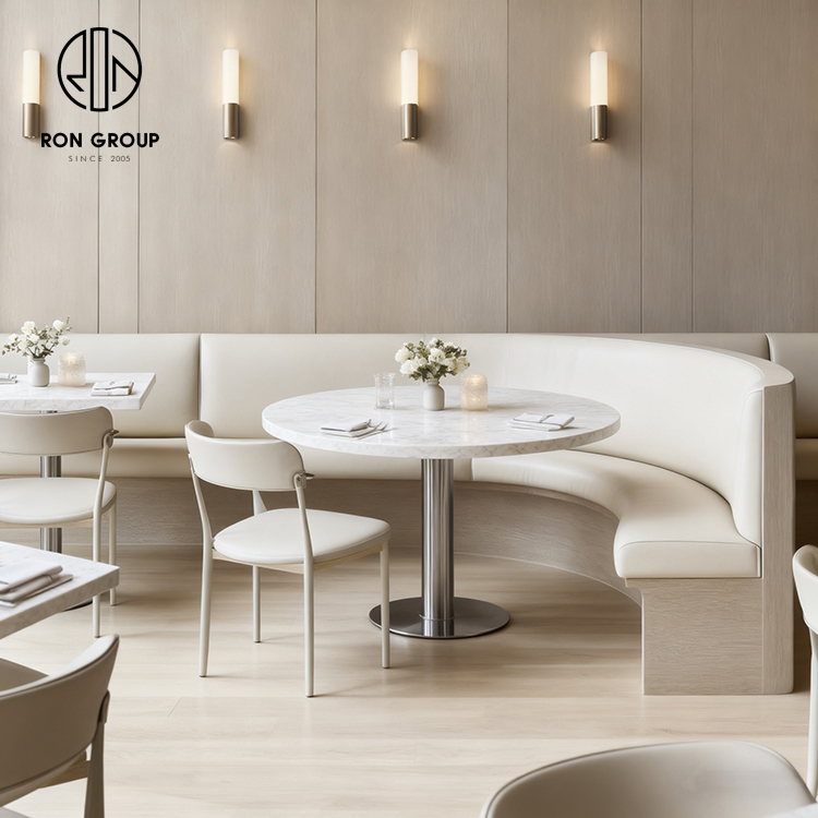 Nordic White Leather Integrated Furniture Set