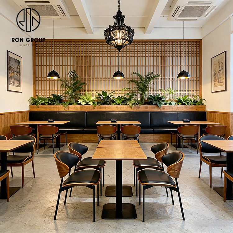 Commercial Restaurant Booth Seating with Space-Saving Bench Design