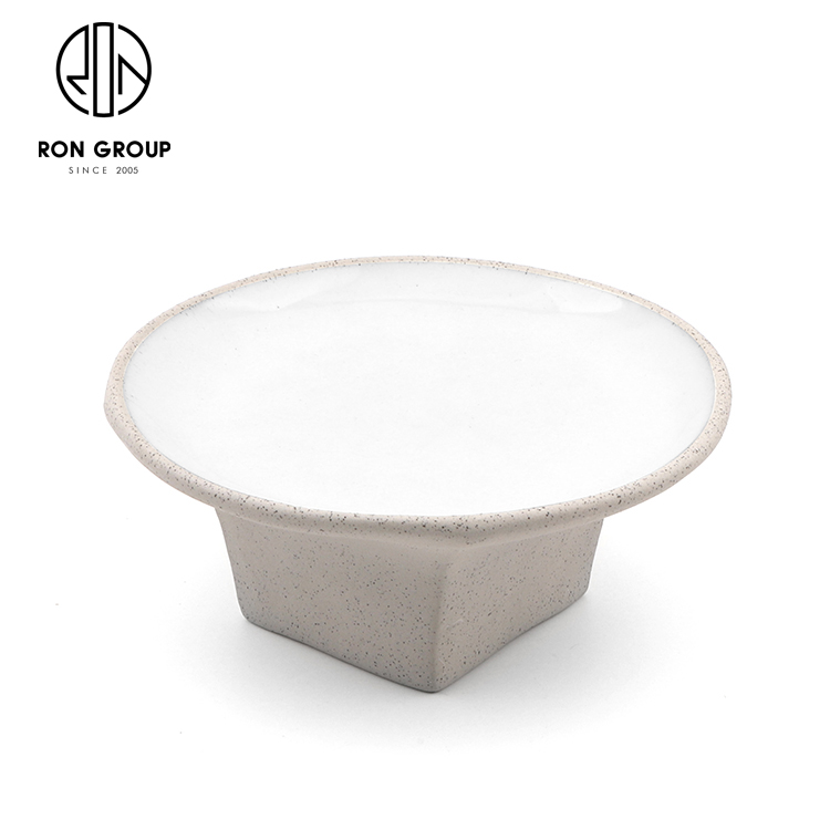 White Matte Stoneware-Style Ceramic Dinnerware Set for Hotels and Fine Dining Restaurants