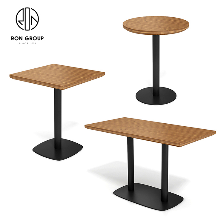 Modern Rattan Back Booth Seating Set With Wood Tables And Armchairs For Restaurants Cafes