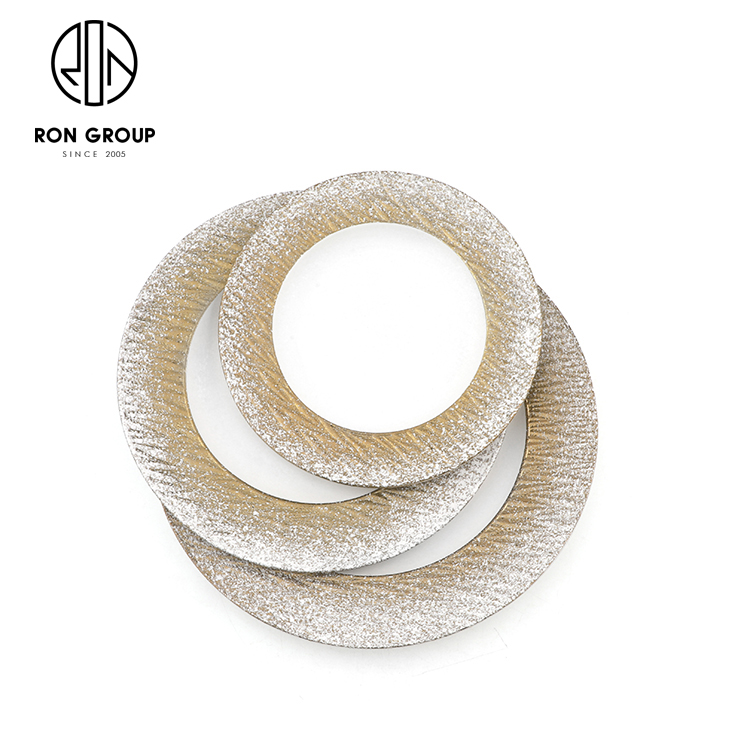 Cheaper Price Golden Round Ceramic Tableware Dinnerware  8.5/12 Inch Food Dinner Serving Plate for Commercial Dinner Cutlery