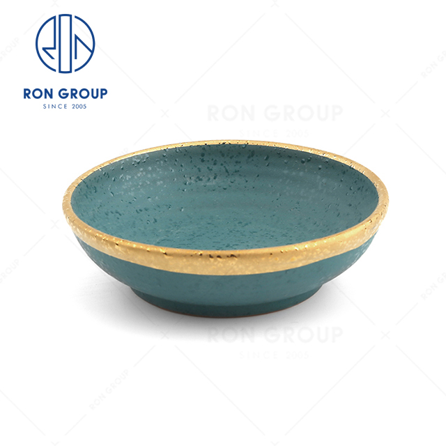 Hot sale excellent quality hotel restaurant wedding banquet buffet dishware stylish terracotta threaded sauce dish