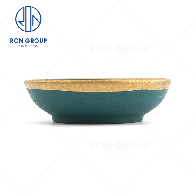 Hot sale excellent quality hotel restaurant wedding banquet buffet dishware stylish terracotta threaded sauce dish
