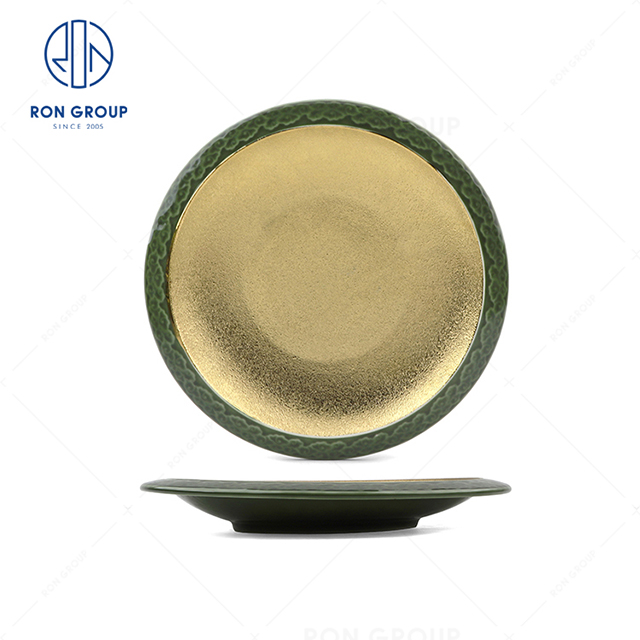 Excellent quality cheap price hotel restaurant wedding banquet exquisite texture luxurious ceramic Xiangyun Round Plate