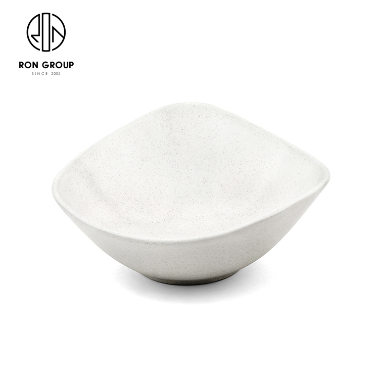 White Modern Ceramic Snack and Salad Bowl for Cafés & Restaurants