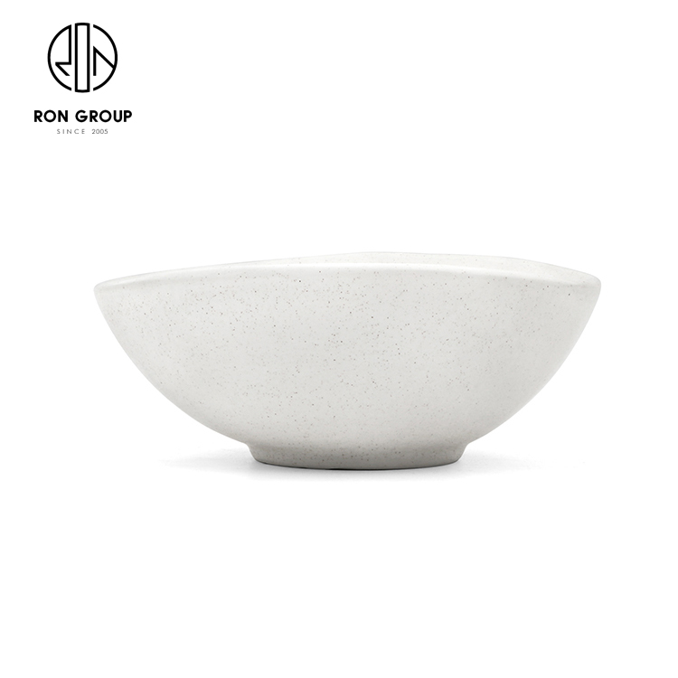 White Modern Ceramic Snack and Salad Bowl for Cafés & Restaurants