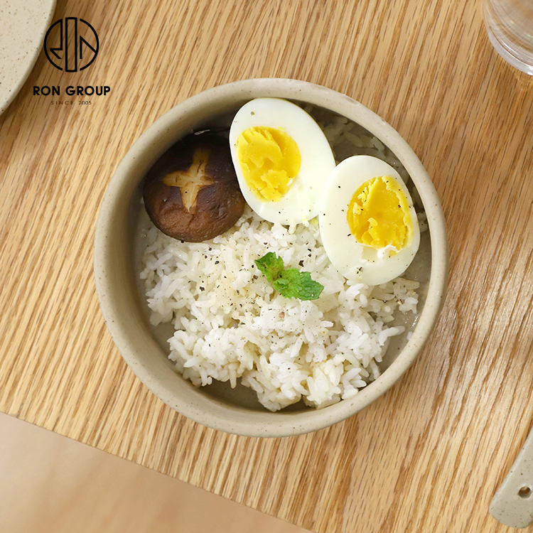 Rustic Speckled Terracotta Ceramic Salad Bowl for Boutique Hotels and Bistro Service