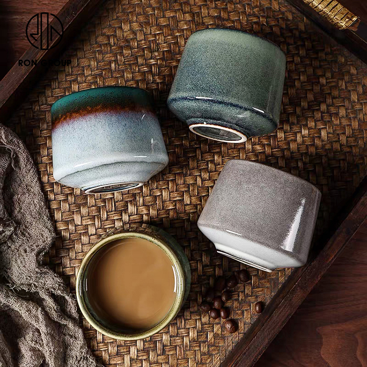 100ml Minimalist Matte Beige Ceramic Espresso Cup - Modern Cafe Style