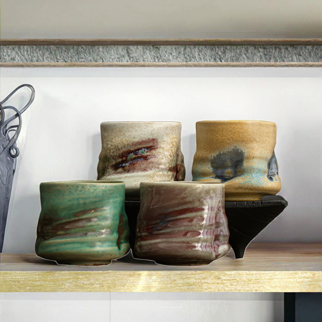 Creative Hand-Kneaded Kiln Glazed Ceramic Mug - Nordic Four Seasons Inspired Collection