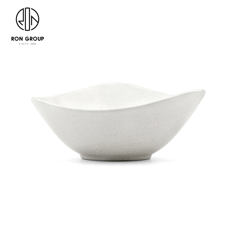 White Modern Ceramic Snack and Salad Bowl for Cafés & Restaurants
