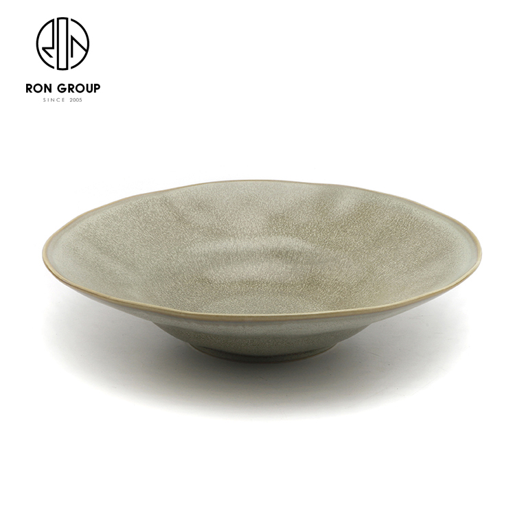 Hot Selling Eco-Friendly Minimalist Matte Sage Melamine Dinner Plate for Fast Food and Casual Dining