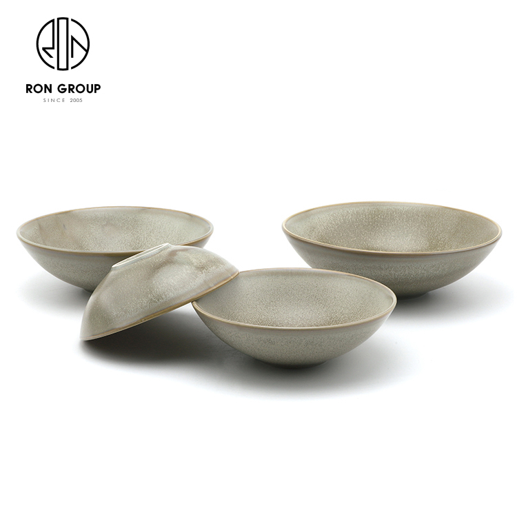 Minimalist Matte Celadon Melamine Soup Bowl for Modern Restaurant Tableware